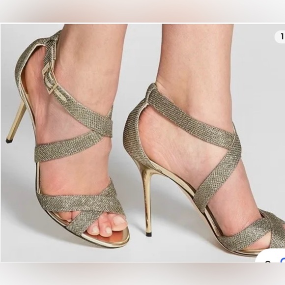 Jimmy Choo Shoes - Jimmy Choo stunning gold dress sandals, Size 36 1/2, Good Condition